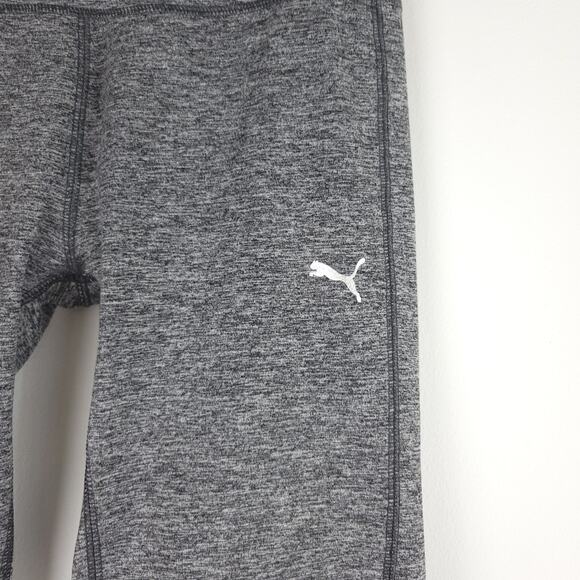 PUMA Moto Leggings Tights Dark Gray Heather Mid Rise Pull On Women's Medium - Picture 4 of 11